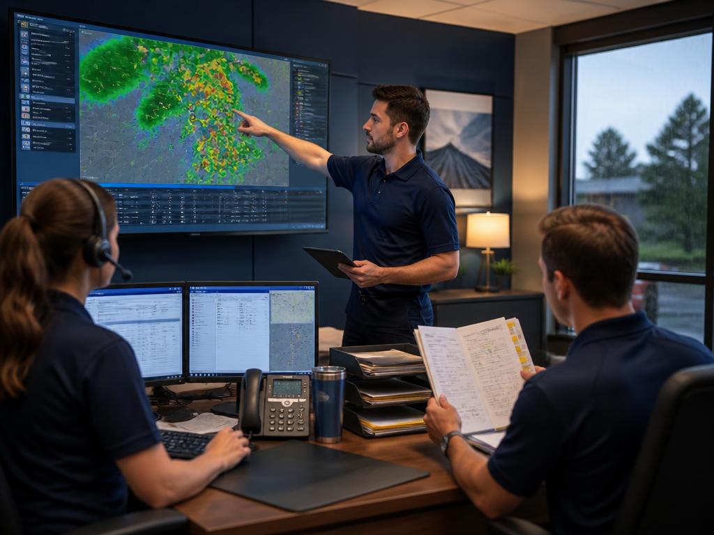 A roofing company connected intake, dispatch and invoicing — what we built